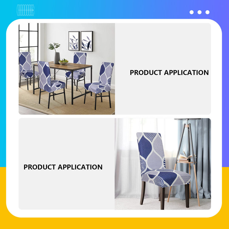 Red Barrel Studio® Chair Covers For Dining Room Set Of 4, Spandex Stretch Dining Room Chair